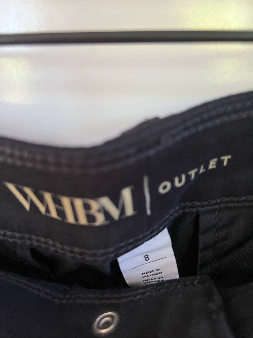 WHBM White House Black Market Black Ankle Pants Straight Leg Utility Size 8 - Picture 3 of 6